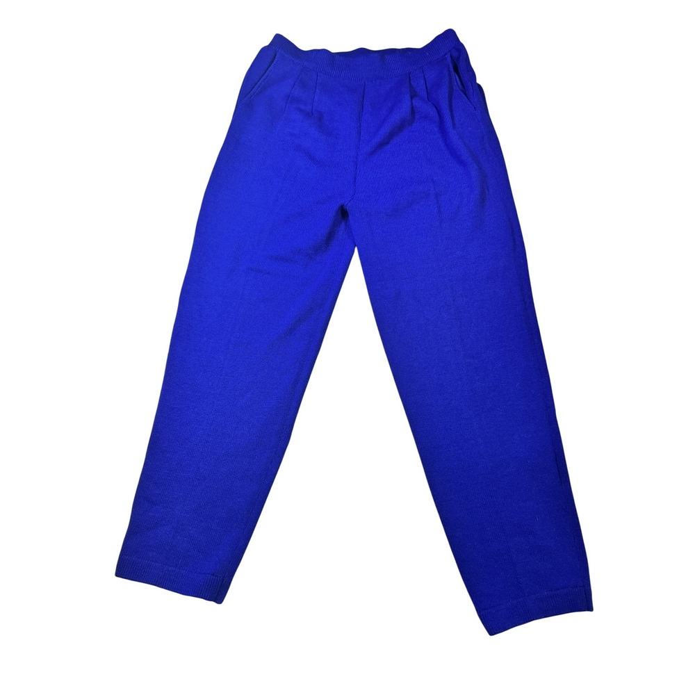 ST. JOHN COLLECTION BY MARIE GRAY Royal Blue Knit Pants Womens Size‎ 10